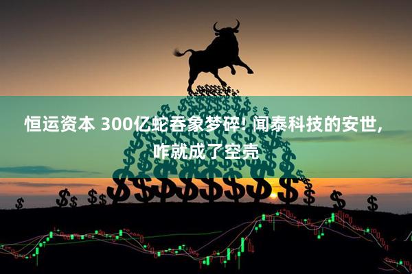 恒运资本 300亿蛇吞象梦碎! 闻泰科技的安世, 咋就成了空壳